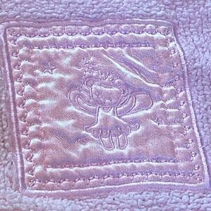 Tiddliwinks Light Pink Chenille Teddy Bear Fairy Satin Patch Baby Blanket 30x40
